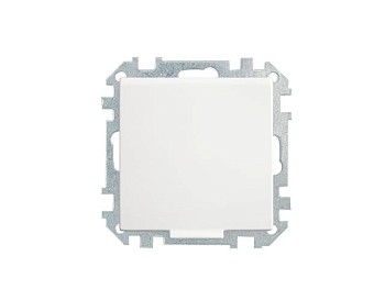 Розетка 1-ая (скрытая, с/з, с крышкой, з/ш) белая, Стиль, Bylectrica