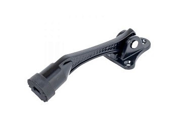 Фиксатор дверной АЛЛЮР КН-130 BLACK черный "козья ножка" БЛИСТЕР