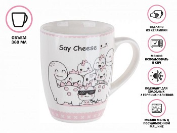 Кружка керамическая, 360 мл., ANIMAL FRIENDS-1, PERFECTO LINEA