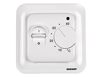 Терморегулятор механич. с датчиком температуры пола, белый R70XT REXANT