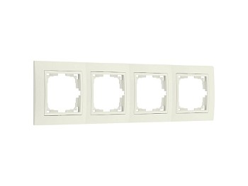 Рамка 4-местная бежевая, Уют, BYLECTRICA
