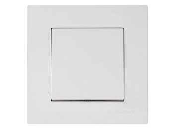 Выключатель двухполюсный (скрытый, пруж. зажим) белый, RITA, MUTLUSAN