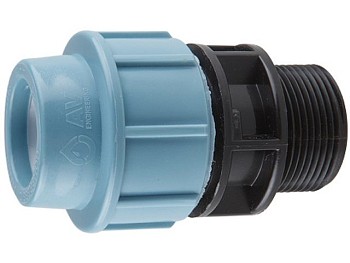 Ниппель 63 х 1 1/2" нар. (для ПЭ труб), AV Engineering