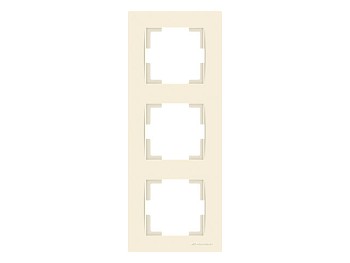 Рамка 3-ая вертикальная кремовая, RITA, MUTLUSAN