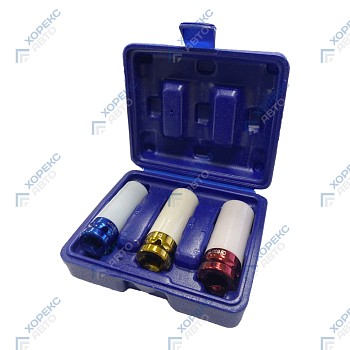 Набор тонкостенных удлиненных головок 1/2" (3 предмета) Хорекс Авто HZ 24.1.003S