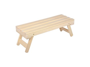 Лавочка складная, 120х44х43 см, липа, "Банные штучки"
