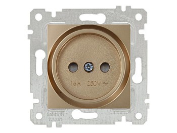 Розетка 1-ая (скрытая, без рамки, б/з) золото, RITA, MUTLUSAN