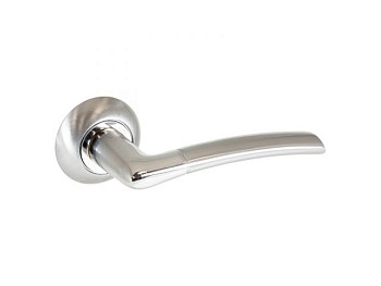 Ручка дверная "СТАРК" SC/CP (1492) мат.хром/хром АЛЛЮР