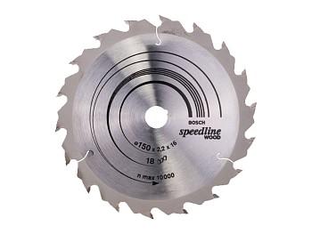 Диск пильный 150х16 мм 18 зуб. по дереву SPEEDLINE WOOD BOSCH