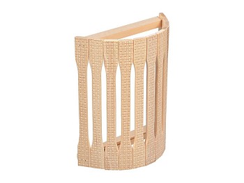 Абажур настенный, с орнаментом "Рогожка", 31х9х22 см, липа, "Банные штучки"