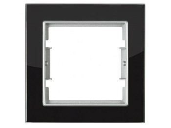 Рамка 1-ая черное стекло ELITRA, MUTLUSAN