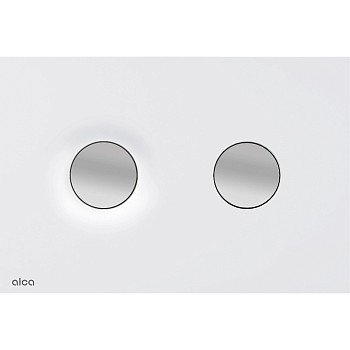 Кнопка управления для скрытых систем инсталляции, Dot.Dot. (белый-мат/хром-мат), Alca