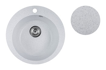 Мойка кухонная из искусственного камня POINT олово 495х495 мм, AV Engineering