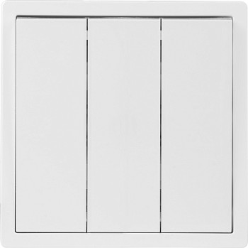 Выключатель 3 клав. (cкрытый, 10А) белый, Carre, BYLECTRICA