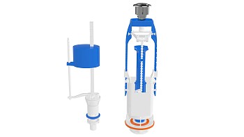 Арматура для смывного бачка, двухрежимная, с нижней подводкой, AV Engineering