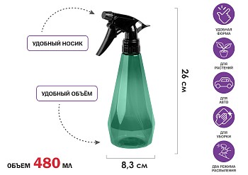 Опрыскиватель ручной 0,48л с пульверизатором, PERFECTO LINEA