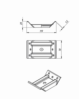 Стяжка для стола 00 1,5 мм цинк STARFIX