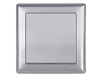 Выключатель 1-клав. (скрытый, винт. зажим) серебро, DARIA, MUTLUSAN