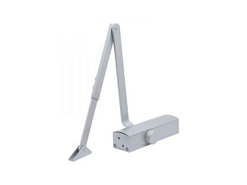 Доводчик дверной БУЛАТ PROFI  ДД 802/3 А-S (40-90 кг) серебро, морозостойкий