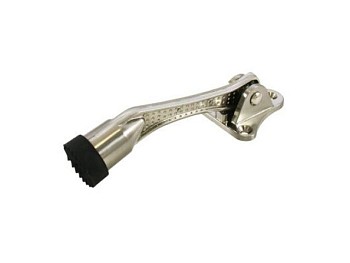 Фиксатор дверной АЛЛЮР КН-130 SN мат.никель "козья ножка" БЛИСТЕР