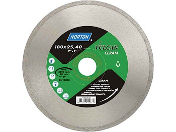 Алмазный круг 230х22.2 мм по керамике сплошн. VULCAN TILE NORTON