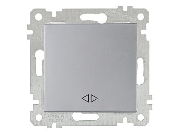 Выключатель промежуточный многопозиционный (скрытый, без рамки, пруж. зажим) серебро, RITA, MUTLUSAN