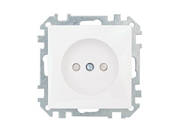 Розетка 1-ая (скрытая, б/з, з/ш) белая, Стиль, Bylectrica