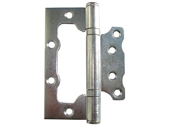 Петля 100 мм универсальная неврезная, белый цинк (50 шт в коробе) STARFIX