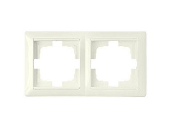 Рамка 2-местная бежевая, Стиль, BYLECTRICA