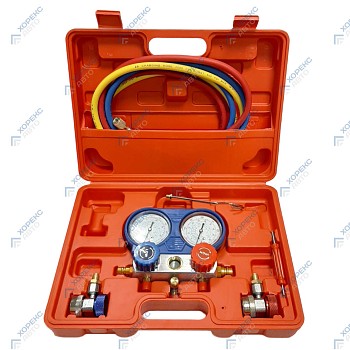 Приспособление для тестирования системы кондиционирования воздуха с двумя индикаторами часового типа Хорекс Авто HZ 27.1.040S