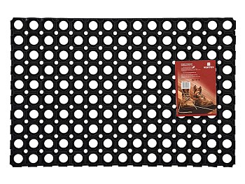 Коврик придверный ячеистый, грязесборный, 40х60х1,2 см, черный, VORTEX