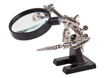 Держатель «Третья рука» с лупой х2.5 REXANT