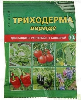 Фунгицид от болезней растений "Триходерма вериде" (п/э пакет 30 гр.)