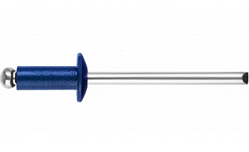 Заклепка вытяжная 4.0х10 мм алюминий/сталь, RAL 5002 (200 шт в пласт. конт.) STARFIX