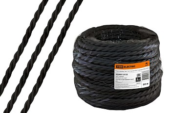 Ретро провод "Эко" 3х1,5 витой,черный (50м) TDM