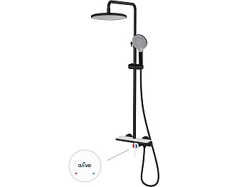 Душевая система (Lt) D35, серия Rose черный + белый, a-five