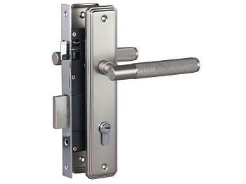 Замок врезной с/руч  БУЛАТ ЗВ4-1.02.08 ФЕРОНА матовый никель 5 перф.кл.