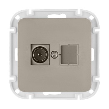 Розетка 1-ая телевизионная (скрытая) песочная, Astrum, BYLECTRICA