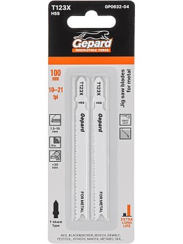 Пилка лобз. по металлу T123X (2 шт.) GEPARD