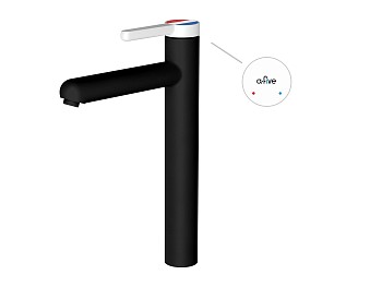 Смеситель для умывальника (Lt) D35, серия Rose черный + белый, a-five