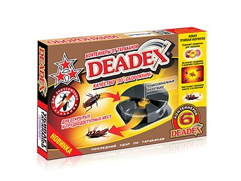 Контейнер от тараканов "DEADEX" (6 шт.) (тройная формула)