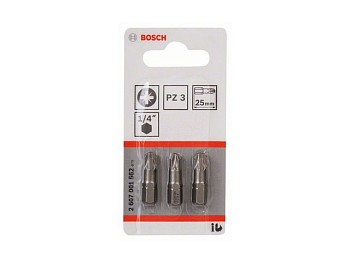 Насадка (бита) крестообразная PZ3 25 мм BOSCH Extra Hart (3 шт.)