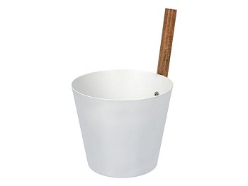 Бадья из алюминия 5 л, белая "Банные штучки"