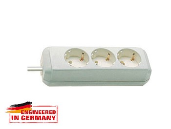Удлинитель 1.5м (3 роз., 3.3кВт, с/з, ПВС) белый Brennenstuhl Eco-Line