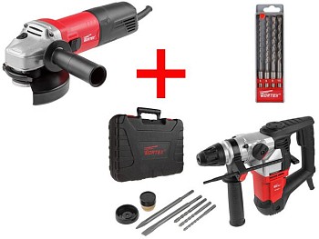 Одноручная углошлифмашина WORTEX AG 1210-1 в кор.+ АКЦИЯ! -21% скидка на комплект!