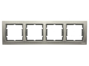 Рамка 4-ая горизонтальная нержавейка ELITRA, MUTLUSAN