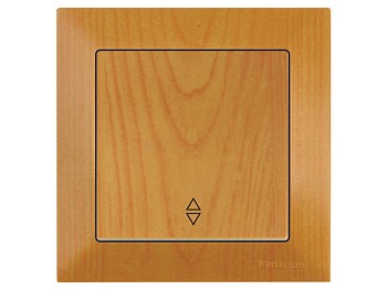 Выключатель проходной 1-клав. (скрытый, пруж. зажим) дуб, DARIA, MUTLUSAN
