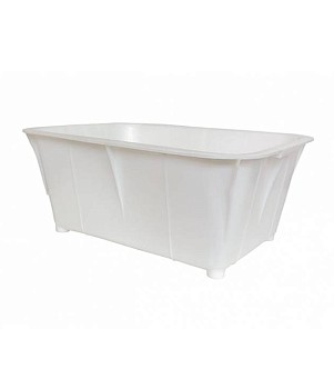 Ящик хозяйственный с ручками 40л (белый, пищевой)