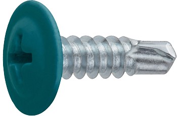 Саморез 4.2х16 мм с прессшайбой, цинк, со сверлом, RAL 5021 (150 шт в пласт. конт.) STARFIX