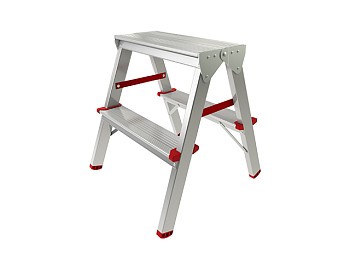 Лестница-стремянка алюм. двухсторонняя 47 см 2 ступ. 1,8кг PRO STARTUL (ST9941-02)